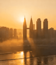 城市日出金色朝霞254#横屏 