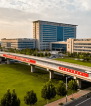 城市高架与现代建筑群航拍241#横屏 