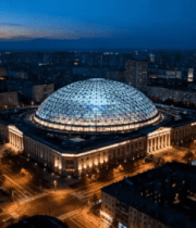 城市地标建筑夜景航拍238#横屏 