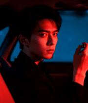 车内沉思的夜晚163#横屏 