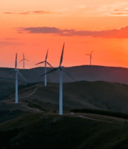 草原风电日落风光122#横屏 