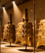 博物馆青铜编钟特写83#横屏 