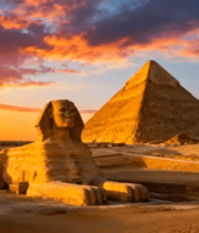 埃及金字塔日落景观14#横屏 