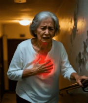 老人楼道内突发心脏不适13711#横屏 