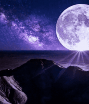 月夜星空下的山脉景观8965#横屏 