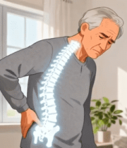 老人居家腰部脊柱疼痛画面9926#横屏 