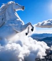 云端白马城市景观素材13762#横屏 