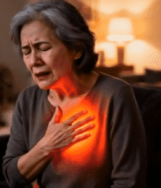 老人家中捂着胸口面露痛苦4767#横屏 