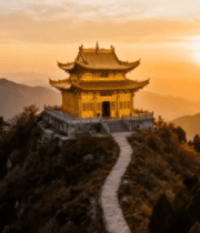 	 老君山金顶日落全景5429#横屏 