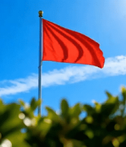 蓝天下飘扬的红旗8373#横屏 