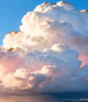 蓝天中巨大积云景观818#横屏 