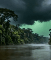 雨林河流乌云密布景象10926#横屏 