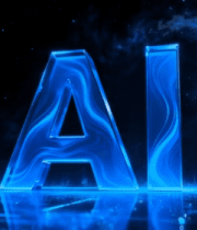 蓝色字母特效场景5571#横屏 