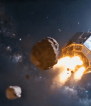 宇宙中航天器发射素材9369#横屏 