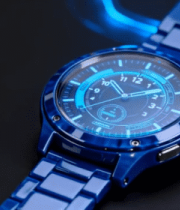 蓝色时尚手表特写素材7482#横屏 