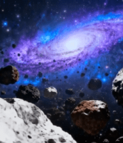 宇宙星系与陨石场景1066#横屏 