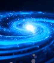 蓝色粒子光效星空漩涡素材3482#横屏 