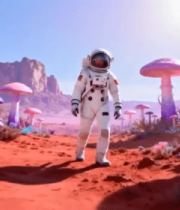 宇航员探索外星奇幻场景6205#横屏 
