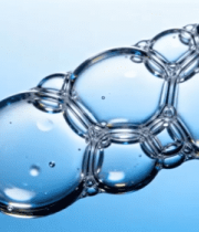 蓝色背景下的透明气泡8858#横屏 