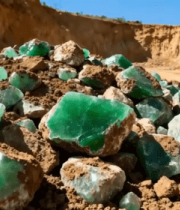 矿山现场翡翠矿石堆积5164#横屏 