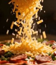 拉丝披萨美食特写382#横屏 