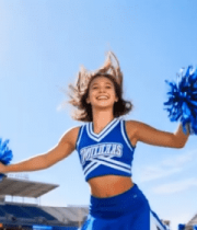 啦啦队员体育场跳跃表演8632#横屏 