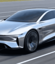 银色新能源汽车赛道行驶8505#横屏 