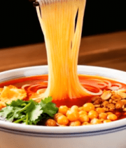 筷子夹起条特写190#横屏 