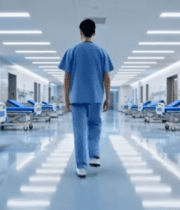 医院走廊与病床场景2716#横屏 