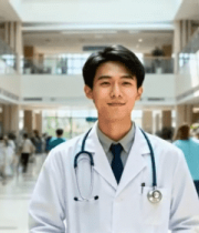 医院内男医生竖大拇指10503#横屏 