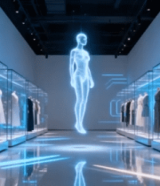 科技感服装店内景展示14486#横屏 