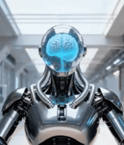科幻风机器人头部带脑状光源5554#横屏 