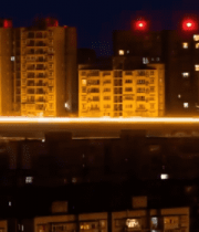 夜晚城市建筑车流景观5791#横屏 