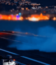 夜晚航母上战斗机起飞画面(1)14363#横屏 