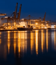 夜晚港口货运码头景象12762#横屏 