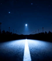 夜晚道路星空夜景素材8336#横屏 