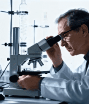 科学家实验室使用显微镜观察9674#横屏 