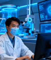 科研人员实验室操作电脑(1)733#横屏 