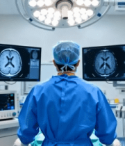 医生手术室查看脑部影像素材489#横屏 