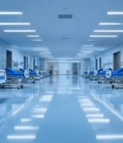 医院病房过道与病床场景2884#横屏 