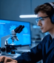 科研人员实验室操作电脑(3)9580#横屏 