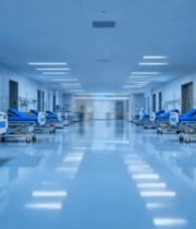 医院病房过道与病床场景2884#横屏 