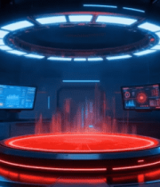 科技感未来风控制室场景5561#横屏 