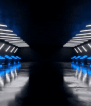 科技感隧道与互动屏幕场景12259#横屏 