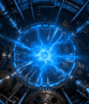 科技感机械隧道与粒子光效11469#横屏 