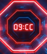 科技感霓虹隧道通道素材10970#横屏 