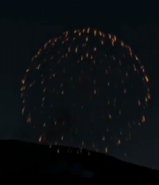 夜晚绽放的绚丽烟花10133#横屏 