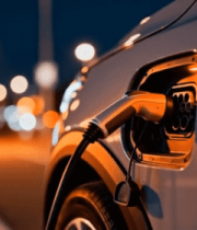 夜晚新能源汽车充电特写9309#横屏 