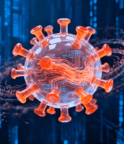 科技感病毒渲染画面4206#横屏 