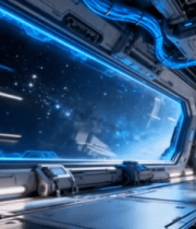 	 科幻宇宙飞船内部场景10938#横屏 